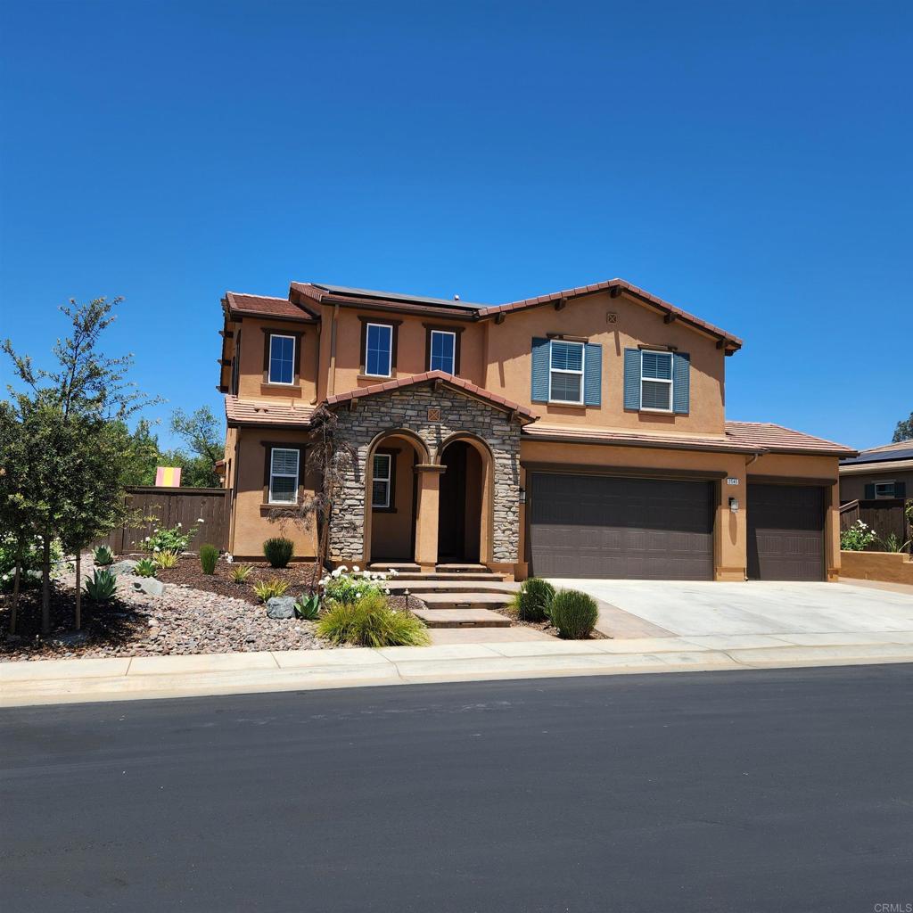 New home in gated community. Convenient access to I-15 and Hwy. 78. Walking distance to Felicita County Park, which offers athletic fields, playgrounds and disc golf. Minutes to shopping and dining at Westfield Mall Escondido. Close to Escondido wine region, which features more than 20 wineries. Upgraded Solar panels and and EV hook up in the garage = minimal costs for electric. Smoke detectors, fire sprinklers. Security System. Living Area Surround Sound. Kitchen pantry with shelving. Whirlpool appliances in kitchen / LED lighting. Upgraded flooring and tile throughout home. Energy efficient heat pump and furnace. 5 bedroom 3.5 bath with Junior Suite downstairs with separate outside entrance. Three car garage. Many other upgrades and features in this newly constructed home. Owner pays for landscape services. Tenant responsible for utilities. No pets / no smoking