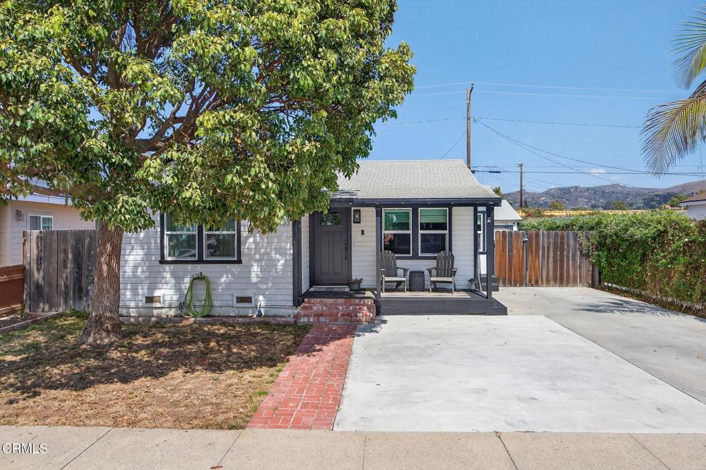Welcome to this beautifully remodeled 2-bedroom, 1-bath bungalow offering 700 sq/ft of optimized living space. No expense was spared in the thoughtful renovation--every detail has been designed for both style and function. The remodel includes a fully updated kitchen with new cabinets, countertops, backsplash, and appliances, along with refreshed living and dining areas, a modern bathroom, laundry space, new windows, doors, flooring, recessed lighting, and a tankless water heater. The result is a bright, open home that lives larger than its footprint. Step outside and enjoy your private yard with two fruit-bearing trees--apple and pluot--perfect for summer picking. The spacious two-car garage was once a non-conforming living area; it has since been converted back to a garage, but the plumbing remains in the walls, providing an excellent opportunity for a future ADU conversion. This move-in ready home is perfect as a starter, a downsize option for empty nesters, or even a coastal getaway. Located just minutes from the beach, downtown, bike paths, and freeway access, it combines comfort, convenience, and lifestyle in one.