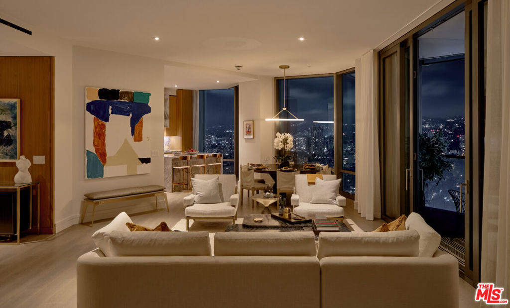 Located in the heart of Century City, the legendary glass towers at Park Elm Century Plaza, designed by world-renowned architects Pei Cobb Freed & Partners, stand as a striking testament to modern luxury. Rising 44 stories with walls of 10-foot floor-to-ceiling glass, each residence showcases sweeping panoramic views and a lifestyle defined by elegance, security, and resort-style living with access to world-renowned restaurants and retail in the Century Plaza below. Privately sited off the street with a 24-hour guard gate and valet, this dramatic approach welcomes your home. Residents enjoy a curated collection of amenities, including a resort-style pool and hot tub, a state-of-the-art fitness center, access to a full-service spa, private screening room, a library, wine storage, a game lounge, an event space, and an attentive 24-hour concierge. Every element has been envisioned to enhance life at the highest level. 14C residence offers 1 bedroom, 1 bathroom, and approximately 972 square feet, complete with a private elevator lobby directly to your unit. A grand entry foyer flows into a spacious great room with a fireplace and access to a terrace, complemented by a custom Snaidero kitchen appointed with professional-grade Wolf, Sub-Zero, or Miele appliances. The primary suite features a spa-inspired bath, an expansive closet, and a private terrace, while secondary bedrooms with en-suite baths are thoughtfully positioned for comfort and privacy. The Park Elm Residences at Century Plaza is more than a home; it is an architectural landmark and an enduring expression of modern elegance just moments away from the best shopping, dining, and lifestyle Century City has to offer.