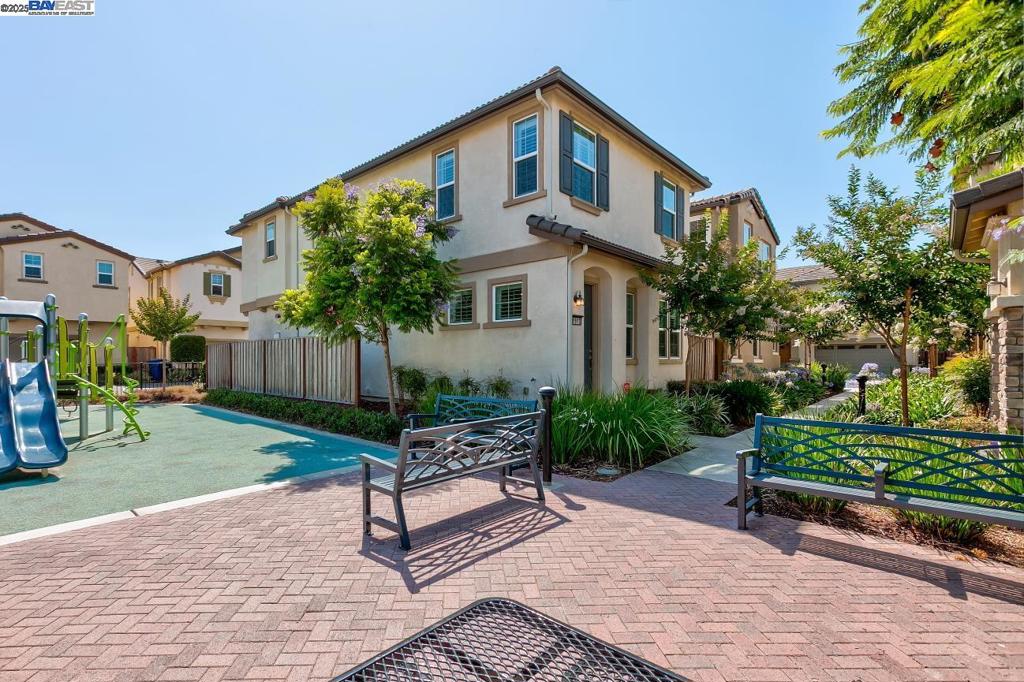 The one you've been waiting for! Built in 2017 by KB Homes, this contemporary style property still has the comfort of a new home, combined with the convenience of being a few minutes away from the San Mateo bridge. Community Playground right outside the front door! Upgrades throughout include recessed lighting, dual pane windows with plantation shutters, a fully owned solar panel system, and a 2 car garage pre-wired for electric vehicle charging. Lovely engineered wood flooring in the living areas, carpets on the stairs & bedrooms, and tile floors in the upstairs baths. Open concept living with gorgeous kitchen where you can experience countless hours of entertaining. Features include gas oven and range, granite countertops, full custom backsplash, island with sink & breakfast bar, custom white cabinets with shaker style doors, and newer stainless steel appliances. Master suite includes covered patio where you will enjoy your morning coffee and a good book or your favorite beverage in the evening and a spacious bathroom with a large walk in closet. Close to Southland Mall, parks, bay walking trails, shopping & restaurants. Ideal location for communiting! Open Houses on August 16th & 17th, 2025 from 1-4PM