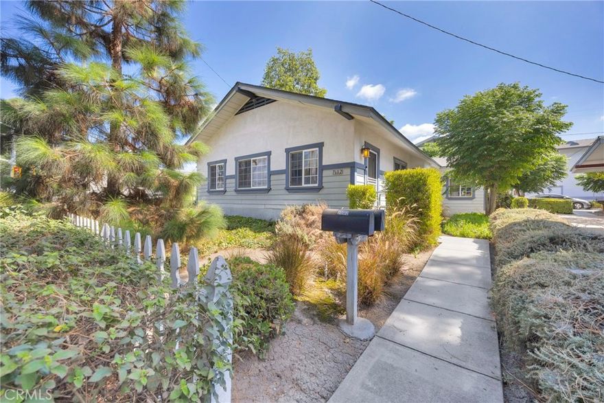 Unique opportunity to own two separate detached homes on a 7,000± SF lot near Uptown Whittier. The front house is 1,479 SF, 4BR/2BA, single-story, and has a spacious, open floor-plan. The rear house is 1,019 SF, 2BR/2BA (custom-built 2010). Recent roof replacements on both structures. Renovated kitchens & baths, stainless steel appliances, updated plumbing & electrical, central AC & heat. Separate addresses & separate utility meters. Excellent parking: (two) 1-car garages + (one) 2-car garage + driveway parking. Great income producing property or multi-gen setup. Zoned R-4. 2010 construction fully permitted - blueprints available. May be purchased with 7606-7608 and 7612–7614 Pickering, as a rare side-by-side portfolio offering.