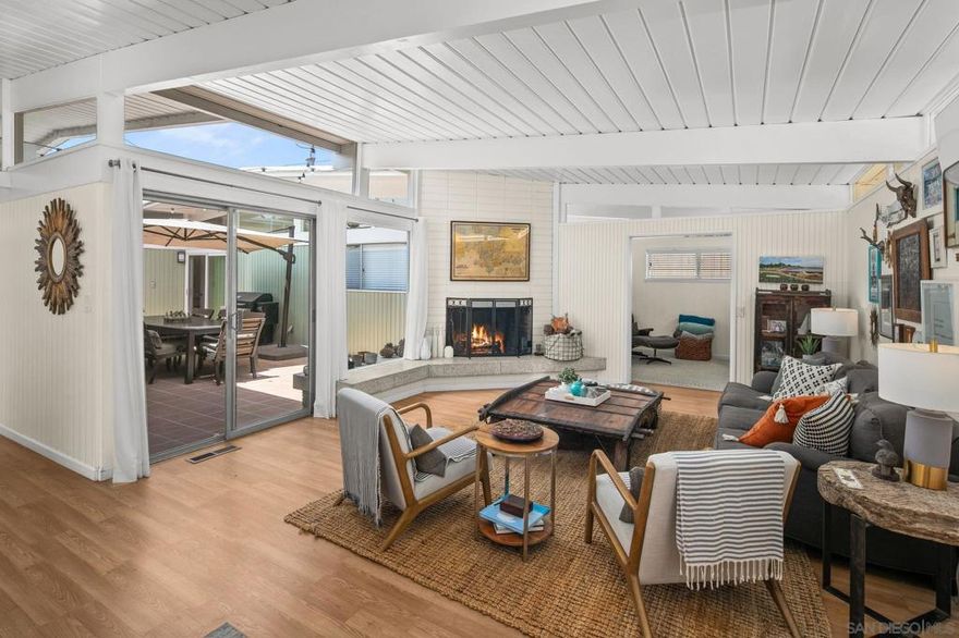 The large, sunny atrium floods this rare, single-level Coronado gem with abundant natural light to show off the slatted-wood siding and ceilings for a signature Coronado “nautical” feel. Whether you seek a forever home, a vacation retreat, or a savvy investment, this property offers the beauty and joys of the island's immersive coastal charm and vibrant community. On the market for the very first time, this is an exceptional opportunity to own a piece of the island lifestyle.