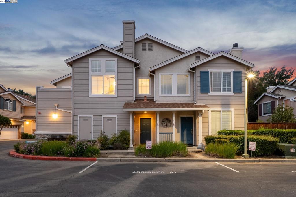 Within the hills of Donlan Canyon is 7387 Dalmally Lane, a corner unit townhouse style condo-home in the California Highlands Community that is not to be missed. This airy and bright end unit townhouse style condo boasts high ceilings, large windows, vinyl plank flooring, functional open concept layout and an attached one car garage. Be a part of any conversation with direct views from the kitchen into the dining room and living room while preparing or hosting daily meals on the quartz countertops and new stainless steel range. The private wing of the home includes a primary bedroom suite with an attached bathroom with plenty of storage and a second bedroom and hall bathroom. Enjoy the views of Donlan Canyon and relax on the private enclosed deck right off the dining room during twilight hours to end your evenings. An exceptional perk is an additional assigned parking space just steps of the front door. Amenities in the community include a pool, an additional deed space just steps from the front door, hiking trails, parks, and highly rated Dublin schools. This home is the perfect blend of serenity and accessibility. BART, freeway access, dining and shopping minutes away.