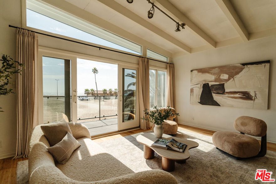 Welcome to Playa Beach House, an oceanfront retreat tucked within one of Playa del Rey's most coveted beachfront enclaves. This rare property offers the perfect blend of flexible living, direct beach access, and seamless indoor-outdoor flow. The surrounding coastline feels like a well-kept secret: expansive and tranquil, removed from the bustle, yet graced with an understated exclusivity that's hard to replicate. Watch sailboats drift by, ride the bike path for miles of uninterrupted ocean views, or enjoy dining and amenities just moments away. For added ease, the property was recently updated and is available fully furnished: simply bring your suitcase and step into the lifestyle.