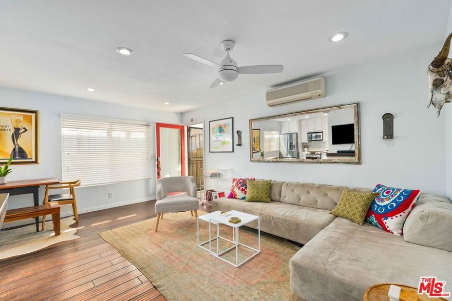 FULLY RENOVATED one-level condo offering 3 bedrooms and 3 bathrooms just one block to the beach on the Marina del Rey Peninsula. Large open living room, dining and kitchen with hardwood flooring throughout. Beautifully designed kitchen with white custom cabinetry, white stone countertops and stainless appliances open to the dining space. Features two en-suite primary bedrooms that are separated and private. Each bath has beautiful tiles and gorgeous vanities. Over sized balcony which spans the length of the unit is perfect for relaxing, entertaining. In unit laundry, plentiful linen storage cabinets line the hallway + no common walls. There is a garage for two cars + storage. Enjoy low HOA dues of $200. Perfectly located within walking distance to the beach, canals, Marina del Rey main channel, Abbot Kinney and some of the best eateries and coffee shops in LA.