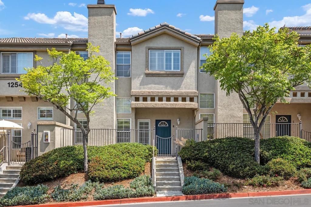 Welcome to The Crest at Del Mar! Pride of ownership is apparent throughout this home with many special touches. The private gated entry area provides a cozy area for table and chairs. Inside you will find a generous sized living room with volume ceilings. It showcases a gorgeous fireplace and has walls of windows, bathing the room with soft natural light, upgraded kitchen with brand new refrigerator and stove, high ceilings, central air, custom closets, extra-wide garage, lots of storage and more. Community boasts a large pool, jacuzzi and a health club facility. Close to all. Del Mar Highlands Town Center, One Paseo shopping mall, downtown Del Mar, Torrey Pines Beach, Pacific Ocean. Easy access to freeway 5 and 52. Come see it for yourself today.