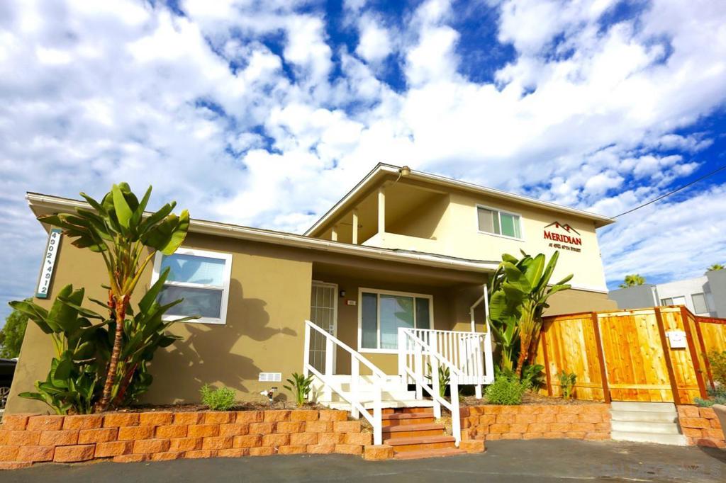 The Meridian @ 4902-12 67th Street is an 18 unit apartment complex that consists of 15,400 rentable SF situated on a 17,947 SF lot with 19 parking spaces. The unit mix consists of (1) 4 Bedroom / 2 Bath house built in the 1960s, (12) 2 Bedroom / 1 Bath units, and (5) 1 Bedroom / 1 Bath units built in different stages of the 1960s and renovated in 2017 & 2020 as well as onsite laundry facilities with 3 washers and 2 dryers that are owned. There is a grass backyard with a shaded lounge area at the rear of the property. Previous ownership made significant exterior and system upgrades. The majority of sewer lines and all water supply lines have been replaced. The property has new windows, and the units have faux wood flooring as well as new kitchens and bathrooms featuring stainless steel kitchen appliances, granite countertops, and new cabinets, hardware and ceiling fans. The property has spacious floorplans and the units have A/C. The Meridian sits in the burgeoning Rolando Village Neighborhood near the College East District. All tenants are month to month. It could be suitable for SDSU students with added security parking gates and more futures for students. PLEASE DO NOT WALK ON THE PROPERTY OR DISTURB TENANTS. PROPERTY IS SHOWN WITH AN ACCEPTED OFFER ONLY.