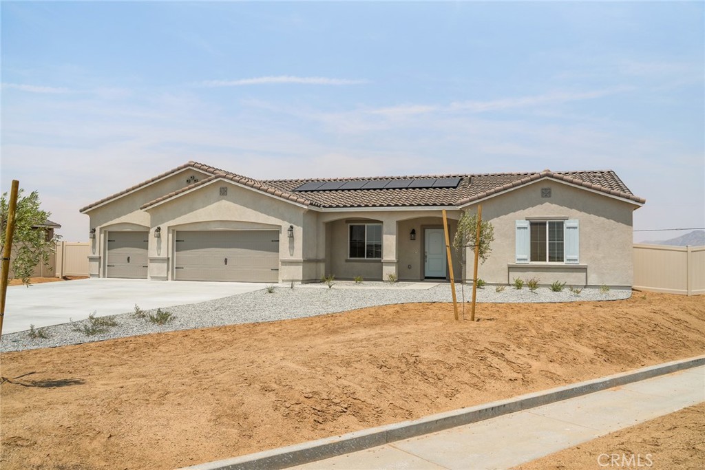 Hermosa
Make a lasting impression with this gorgeous new construction home in Apple Valley. Designed for modern living, this single-story home offers three bedrooms and two bathrooms, exuding charm and warmth throughout. The open-concept layout seamlessly connects the kitchen and family room, making it the perfect space for entertaining. Retreat to the master suite, which features a luxurious en-suite bathroom with a spacious shower and a walk-in closet. This home includes an array of high-end upgrades at no additional cost, such as granite countertops, energy-efficient kitchen appliances, a Wi-Fi-enabled garage door opener, solar panels, and more.
CAL DRE #02064225, LGI Realty - California, Inc.