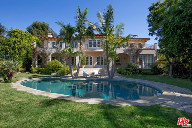 Just refreshed/upgraded gated Mediterranean Estate w/ lovely canyon setting on appx 2/3 of an acre in fab, North of Sunset, BW location. Dramatic foyer w/ sweeping staircase leads to sunny, richly detailed spaces filled w/ romance & charm. Gorgeous blonde hardwood floors, arched doors and 4 wood-burning FPs. FLR, fam rm, cook's kitchen & breakfast rm all open thru French doors to covered loggias overlooking the lawn, salt-water pool, breathtaking vistas & lovely terraced sculpture garden w/ walking paths. 6 BR suites including spacious guest suite on 1st level & sumptuous master w/ lavish BA, FP & pvt terrace. Library w/ built-ins & bar, upstairs fam rm/office, wine cellar, basement media area/playroom, trellis-covered outdoor living space w/ BBQ, kitchen & FP. Detached architectural glass "tree house" set in nature is a perfect gym, office or yoga room. Wful BW neighborhood w/ a true country feel, yet in close proximity to fab shops & restaurants.