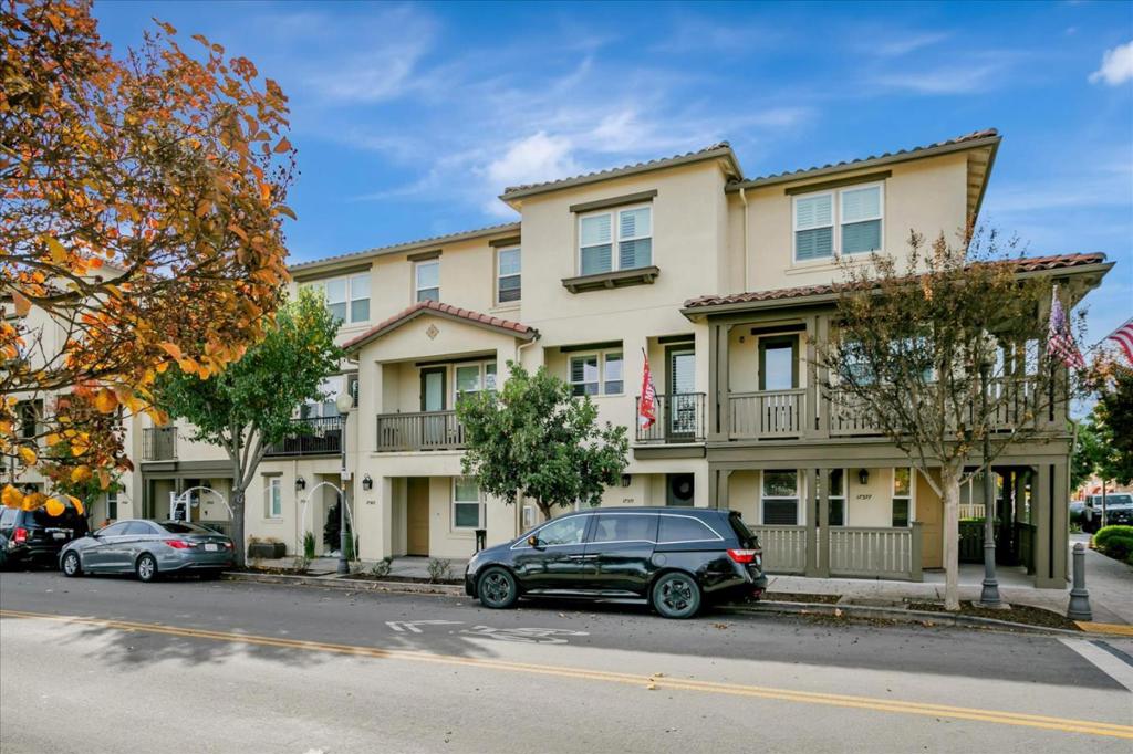Like New Condition, Trendy Depot Street Location in the heart of Downtown Morgan Hill retail and restaurants. End unit with extra space and light. This condo is only 7 years old, in excellent condition, 3 bedrooms, 3.5baths with a half bath on bottom floor and room for office or guest bedroom. Fenced bottom level patio, and living space balcony. Engineered hardwood floors throughout. Laundry is adjacent to bedrooms. Kitchen has ss appliances, quartz countertops. Baths have upgraded tile work, quartz counters. Half bath on entry level with room for an office, bedroom, or play area, Each bedroom has a bath. Excellent accommodations for visitors! Dual cooling and heating zones. Plantation shutters. Solar power. Alarm system. Side by side 2 car garage EV charging receptacle. MOVE IN READY FOR THE HOLIDAYS