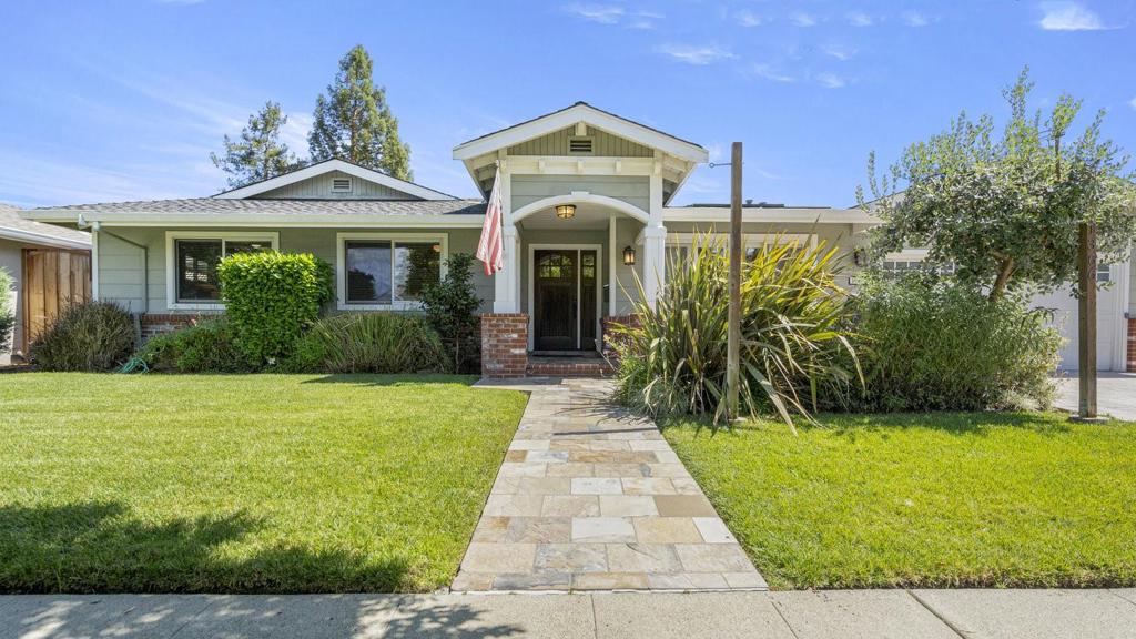 Move in and enjoy this gorgeous single-story home on a quiet street with Dilworth Elementary, Miller Middle and Lynbrook High. Inviting front porch and entry foyer. Tastefully remodeled and appointed throughout. Beautiful open kitchen with island, stainless steel appliances including Thermador professional gas range, double ovens and large skylight. Two spacious living areas. Picturesque yard views. Gleaming hardwood floors. Generous primary suite with en-suite bathroom. Spacious bedrooms. Amazing natural light with skylights and sun tunnels. Inside laundry & mud room. Desirable single-story layout. Entertainer's dream backyard with lawn, dining patio and sparkling in ground pool. Attached two car garage with beautiful stamped concrete driveway. Quiet yet convenient street near Saratoga and Cupertino borders. Neighborhood roads to many technology company campuses. Easy freeway and expressway access. Walk to Calabazas Park, library, Rainbow Park and all 3 spectacular Cupertino schools. 3 of the best schools in Silicon Valley: Lynbrook High, Joaquin Miller Middle and Nelson S. Dilworth Elementary.
