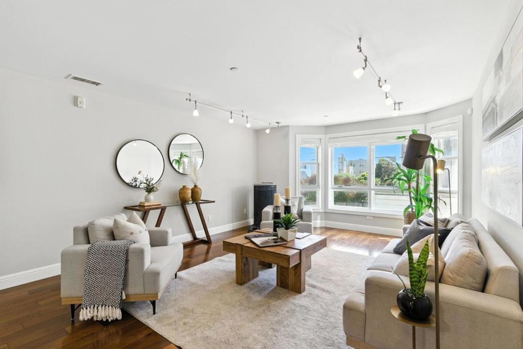 2443 Clement St a boutique 10-unit building in the heart of San Franciscos sought-after Central Richmond neighborhood. This quiet, rear-facing condo offers the modern comforts of a 2008-built home with thoughtful details throughout. The open-concept layout features a light-filled living room with a charming bay window. The spacious eat-in kitchen is ideal for entertaining, equipped with granite countertops, cherry cabinetry, stainless steel appliances, gas range, and full-size dishwasher. Two well-appointed bedrooms are separated by a large hall bathroom, offering privacy and flexibility. The second bedroom enjoys direct access to a private patio perfect for morning coffee or unwinding after a long day. In-unit laundry and a tankless water heater add convenience, while deeded parking and private storage in the secure underground garage provide ease. The professionally maintained building offers an elevator, shared outdoor patio, and contemporary finishes throughout. Steps from the shops and restaurants along Clement Street, California, and Geary. Near Lincoln Park, Baker Beach, Golden Gate Park, Lands End, Ocean Beach, and Rochambeau Playground. Easy access to MUNI and major commuter routes like 101 and 280 make this a well-connected, yet peaceful place to call home.