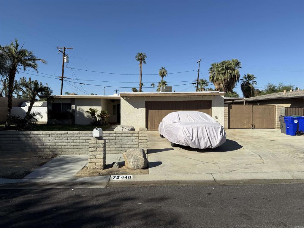Tucked at the end of a quiet cul-de-sac, this Palm Desert opportunity is ready for your vision. The main home offers 1,411 sq. ft., plus an unpermitted 462 sq. ft. ADU (not included in the total square footage). Inside, the property needs TLC but offers solid fundamentals to build upon. Major systems have already been updated, including, all galvanized plumbing replaced with PEX (2024), water heater replaced in May 2022 with a 12-year warranty, HVAC system replaced July 2022. Bring your ideas and your contractor — this home is perfect for buyers looking to remodel, flip, or create their own desert retreat. Situated on a private cul-de-sac lot, this property combines great potential with a prime location near shopping, dining, golf, and Palm Desert’s resort amenities. Sold as-is. Don’t miss this opportunity to customize your desert home exactly the way you want it!