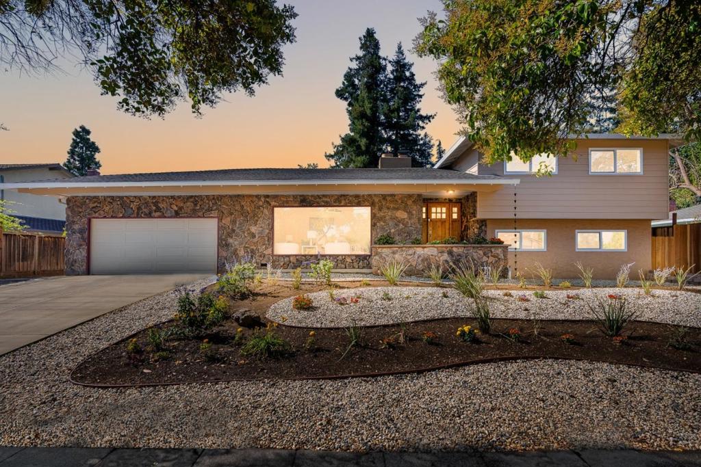 Welcome to this freshly remodeled spacious 4-bedroom Tri Level home located in the charming city of Los Gatos. With 2,496 sq. ft. of living space, this residence offers an ideal blend of comfort and functionality. The remodeled kitchen is a chef's delight, featuring all brand new solid surface countertops, microwave over the range, refrigerator, wine refrigerator & dishwasher. Relax in the separate Livingroom, complete with a cozy fireplace. All 4 bedrooms are located on the upper floor, while the finished lower level is perfect for hosting parties. The home showcases laminate and tile flooring throughout. Newly installed high efficacy central AC, and natural gas heating ensures year-round comfort. Located within the Union Elementary School District, this property offers an ideal setting for families. Additional features include 2 full bathrooms, a half bath in the lower level. The garage space is ideal for two vehicles. An updated outbuilding with power is ideal for extra storage or hobbies. Property has been thoroughly renovated by owner using professional local craftsmen. Every surface has been updated, painted, detailed and made better than originally built. New dual pane windows, upgraded can lighting, Decora switches and fresh paint throughout. ADU possibilities.