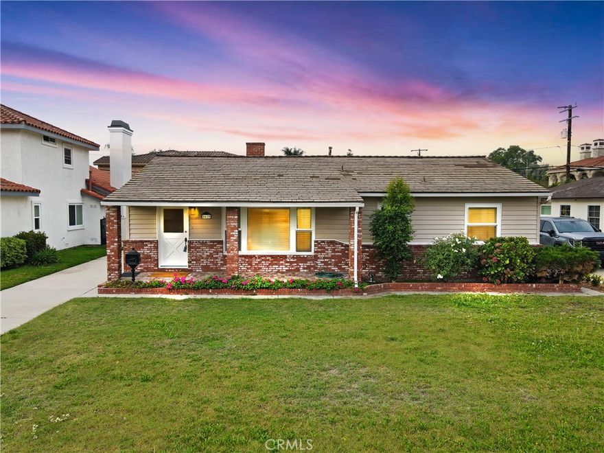 North Downey gem! 3 bedrooms, 2 bathrooms, living room, family room with fireplace, inside laundry room, FOUR detached car garage and large yard with covered patio & outdoor spa. The home has newer windows, freshly painted interior, central air & heat, new premium vinyl plank floors and updated bathrooms. The large kitchen has original cabinetry and tile counters but is SO well maintained. The home is centrally located in North Downey -- near Gallatin Elementary & Doty Middle School, near the 5 & 605 freeways, and minutes from downtown Downey & the Stonewood Mall.