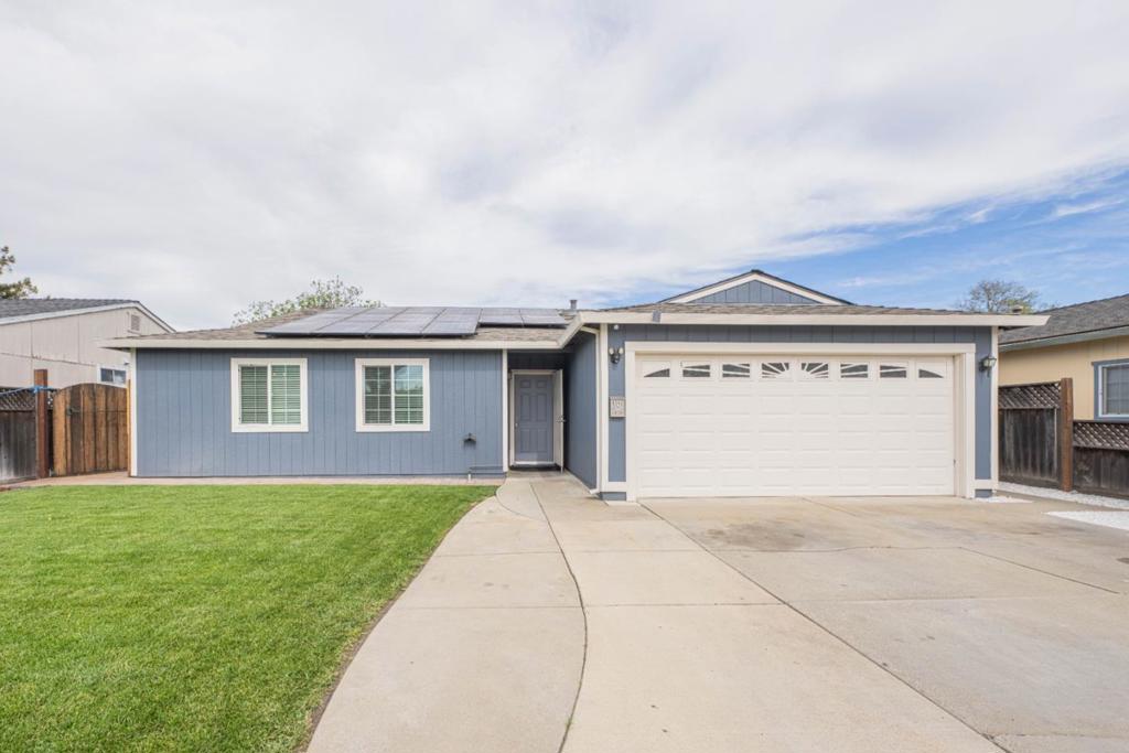 MOVE-IN READY gem located in the heart of Gilroy. This meticulously remodeled residence, boasting upgrades throughout, offers convenience with easy access to Highway 101, shopping, and dining. Renovated in 2020, updates include new floors, a modern kitchen, upgraded bathrooms, and new windows complemented by fresh interior and exterior paint. Recent enhancements by the current owner feature a new roof (2023), complete AC unit setup (2024), and a furnace unit (2020), ensuring year-round comfort. The sale includes owned solar panels, a spacious driveway accommodating up to 3 cars. Essential appliances included on sale - washer, dryer, and refrigerator. Don't miss your chance to own this well-appointed home offering both comfort and convenience.