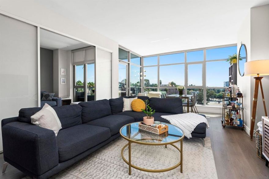 Welcome to Aria, located in the exclusive Cortez Hill neighborhood. This impeccably designed 3 bedroom, 2 bathroom condo with exceptional views and  almost 1,400 square feet of living space could be yours! Floor-to-ceiling windows invite in a significant amount of natural light, which compliments the new vinyl plank flooring in the living room, kitchen, third bedroom (currently staged as an office) and hallway. The remaining two bedrooms have newer neutral carpeting and motorized shades were added in the primary. The kitchen offers a substantial amount of storage which extends into the pantry as well. The laundry room is equipped with washer and dryer and contains built-in storage too. The 19x8 balcony (about 150 square feet) provides exceptional outdoor living space and is a perfect spot to relax and enjoy the views. Aria residents enjoy a large pool, spa, fitness center and common area. There is also bike storage on the first floor of the parking garage for all residents. The unit offers two assigned parking spaces as well and is minutes from Little Italy, Gaslamp Quarter, Petco Park and the Embarcadero.