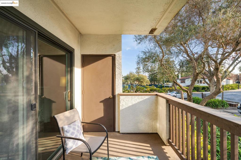 Great Location in the Complex! Beautifully Renovated and Spacious 2 Bed with 2 Full Baths. This Level-In unit combines comfort and convenience with resort-style amenities just outside the front door and a stunning open view of the highly desirable Mesa Verde community. Enjoy the light-filled living space with recently installed LVT flooring, stylish plantation shutters, newer lighting, and a private outdoor patio perfect for relaxing and enjoying. The remodeled kitchen features stainless steel appliances, lovely granite countertops, and chic white cabinets. A dedicated parking spot is included near the front door and additional guest parking spaces nearby. It is perfectly situated near the 3 swimming pools, gym, tennis, and clubhouse. The well-manicured beautiful natural setting in the Mesa Verde complex has lush redwoods and other lovely mature trees throughout. Other amenities include a sauna, hot tub, a library, and a game room with pool tables and ping pong in the clubhouse. In-Unit LAUNDRY. This unit has 2 storage spaces, one on the patio and one in the parking spot. Located just minutes from the shops at Castro Valley Village and downtown Hayward, and close to Castro Valley and Hayward BART station. It’s a convenient commute location as well with easy freeway access.