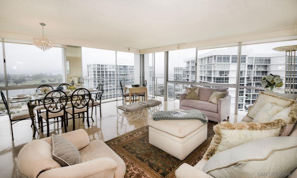 Two bedroom + den and three baths with ocean and bay views. The primary has a King bed, the spare bedroom has two beds, the den has two pull out sofa sleepers. The monthly rate depends on the season and length of occupancy. Ranging from $7,500-$20,000.