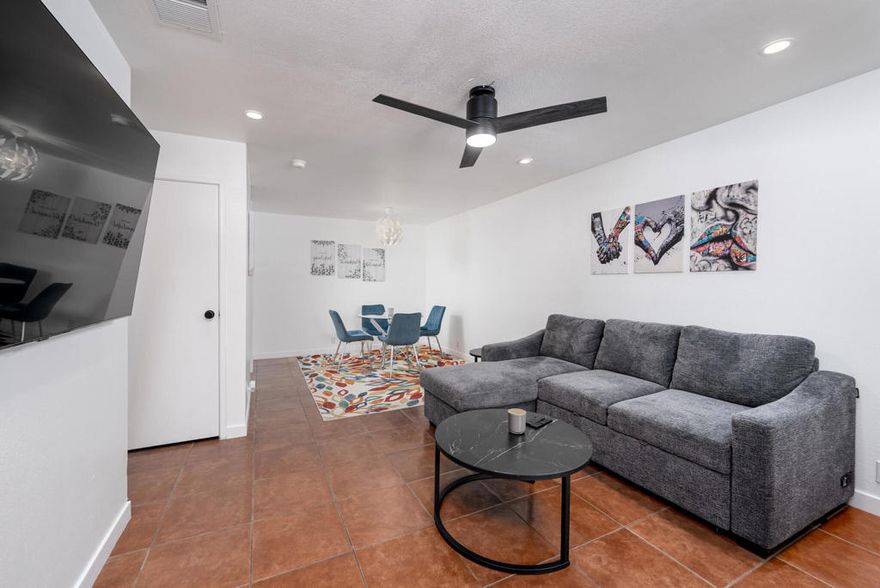 Wake up to sunshine, palm trees, and quiet desert mornings. This beautifully updated condo sits in a prime interior spot, peaceful, private, and just steps from the pool. Inside, you'll find a brand-new AC (installed 2024), newer appliances, and modern decor, all turnkey furnished for immediate enjoyment.Palm Springs Villas I offers a resort atmosphere with multiple pools and spas, tennis courts, and lush landscapes. Just minutes from Uptown Design District, Downtown dining, and the Aerial Tramway. Whether you're looking for a low-maintenance second home or a smart investment, this interior unit meets the needs for comfort, convenience, and value.Highlights:Interior (non-street) location for added peace & privacy.2024 AC; newer appliances; turnkey furnished.Upper level with great natural light; pleasant pool/greenbelt setting.Resort amenities: multiple pools/spas, tennis, manicured grounds.Close to Uptown/Downtown, shopping, dining, and Tramway.