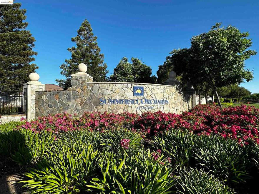 Welcome to Summerset 4, a vibrant 55+ community located in the heart of Brentwood, CA. This charming 2-bedroom, 2-bathroom home offers a perfect blend of comfort and convenience. The community is packed with amenities designed to keep you active and engaged. Enjoy a refreshing dip in the pool, relax in the spa, or engage in friendly competition at the tennis courts. The clubhouse is a hub of activity with a pool table, game room, and exercise room. For those who enjoy outdoor games, there's a shuffleboard and bocci ball area. The property also features a security gate for added peace of mind. This wonderful location within Summerset 4 is not just a home, but a lifestyle.