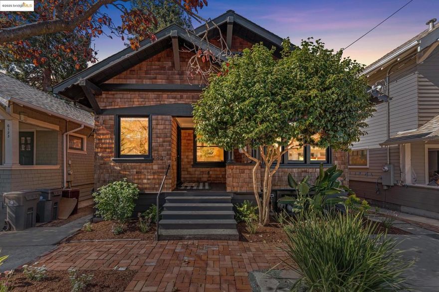Welcome to this stunning Craftsman-level home in the heart of Rockridge. With 3 bedrooms and 1 bathroom across 1,280 sq ft of thoughtfully maintained living space, this home exudes timeless charm and pride of ownership—a perfect harmony of modern living and authentic Craftsman detail.  Inside, you’ll find oak floors with walnut inlay, a box-beam ceiling, original built-ins, and a striking stone fireplace—all complemented by recessed lighting and exquisite Hansen Custom wood windows. The kitchen features stainless steel appliances, and Cat6 Ethernet wiring extends to every room for seamless connectivity.  Upgrades include a 200-amp electrical panel, new wiring throughout, updated plumbing, and refreshed landscaping—just a few of the many improvements made over the years. Sewer lateral compliant and move-in ready, the home also offers a back deck overlooking a lush, sun-filled backyard—perfect for relaxing or entertaining.  A spacious, full basement provides ample storage and offers potential for future expansion. Enjoy walkability to College Avenue’s shops and restaurants, easy highway access, and a quick hop to Rockridge BART. This home blends location, lifestyle, and craftsmanship—truly a special place to call home.