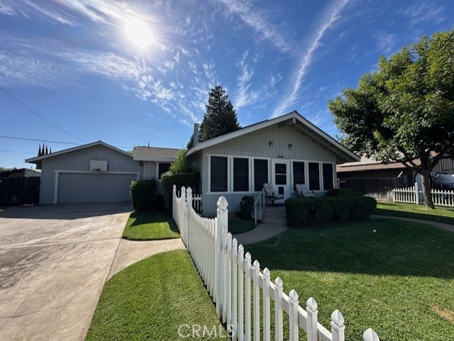 Rare Find! Welcome to this beautiful move in ready home on quiet court! Welcome to 1379 Griffin. This delightful 4 bedroom, 2 bathroom home offers 1689 square feet of comfortable living space. This home blends comfort, style, and outdoor enjoyment. Step inside to find soaring ceilings in the living room and check out the split floor plan with separate entrance which makes it perfect for guests or a rental. Situated on a large lot step outside to see the backyard paradise with a pool and spa. It also features a two car garage with attached shop for additional parking or storage.