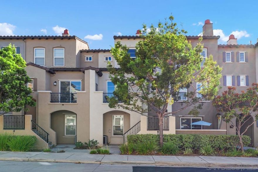 Your NEWLY REMODELED San Moritz Townhome Awaits!  The open concept main floor features a spacious modern kitchen with stainless steel appliances & a large island, a large bright living/dining room with elegant fireplace, beautiful stone tile flooring and a private outdoor balcony, perfect for enjoying the evening breeze or firing up the grill.  A powder room for guests, as well as a laundry room round out the main floor.   Upstairs, the spacious primary suite offers mountain views, a spacious ensuite bath with dual vanity, a walk in closet and a separate office/den space, while the ground floor features private guest suite with ensuite bath, storage, and a two car garage.  The community features pool, spa and bbq areas, and is located within close proximity to parks, shopping, restaurants, freeways, and the award winning Poway School District.