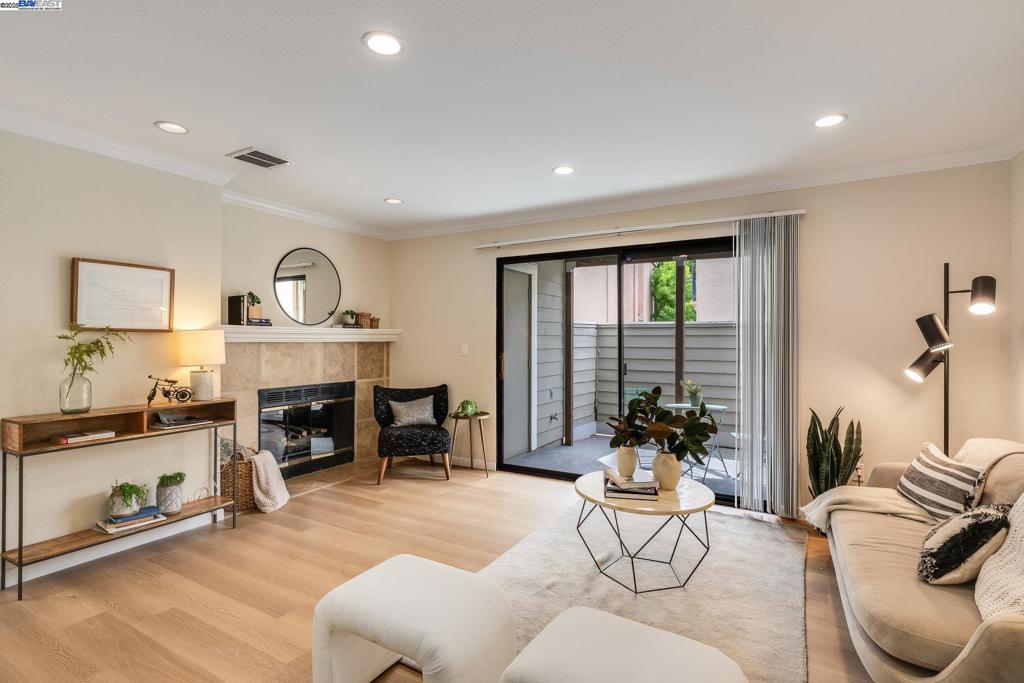 This ADORABLE 1 bedroom and 1 bathroom CONTEMPORARY condo in the HIGHLY DESIRABLE GATED community of Crestview at Canyon Lakes has so much to offer! Nestled in the heart of this SERENE San Ramon neighborhood; the location of this home is PERFECT and close to the RESORT STYLE pool, tennis courts, fitness center, and tree lined walking paths! The abundance of NATURAL LIGHT greets you when opening the front door to the bright and open floor plan! Want a relaxing retreat? Simply step into your private balcony and get some rest and relaxation! The brand new flooring and paint throughout, refrigerator, washer, and dryer to stay, and updated kitchen and bathroom makes this home MOVE IN ready!!! Being just a couple of blocks from the renowned Bishop Ranch City Center, you are SO CLOSE to fantastic shopping, restaurants, and cafes! This home is PERFCT for a first time home buyer or someone wanting to downsize. With an EXCELLENT commute location, being close to the AWARD WINNING San Ramon schools, centrally located in the East Bay, within minutes of all the TOP RATED hiking and biking trails; this is surely a MUST SEE!!!