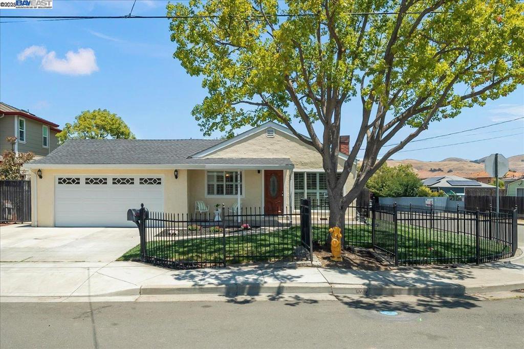 Located in the highly rated Mission San Jose High School attendance area, this move-in ready 5 bedroom, 3 bath home features a spacious living room; updated eat-in kitchen with granite countertops, linear tile backsplash, shaker cabinets, stainless steel gas range, under-cabinet microwave, dishwasher and French door refrigerator, and pantry closet; 2 primary bedrooms with updated en suite bathrooms; updated hall bathroom; beautiful plank flooring, recessed lighting, dual pane windows and custom shutters throughout; forced-air heating; 2 car garage w/roll-up door, opener, washer & dryer; fully-landscaped corner lot with new sod and automatic sprinklers and large backyard with gazebo and concrete patio. Newer composition shingle roof (2016). With 5 bedrooms and 3 bathrooms, a rental unit with separate entry can be easily created by locking off 2 bedrooms, 1 bathroom and sitting area from the main home. Don’t miss this excellent opportunity to enjoy a special home in the highly desirable Mission San Jose district, with easy access to 680 and Silicon Valley employment. Open House, 6/28 & 6/29, 1:00 - 5:00 PM.