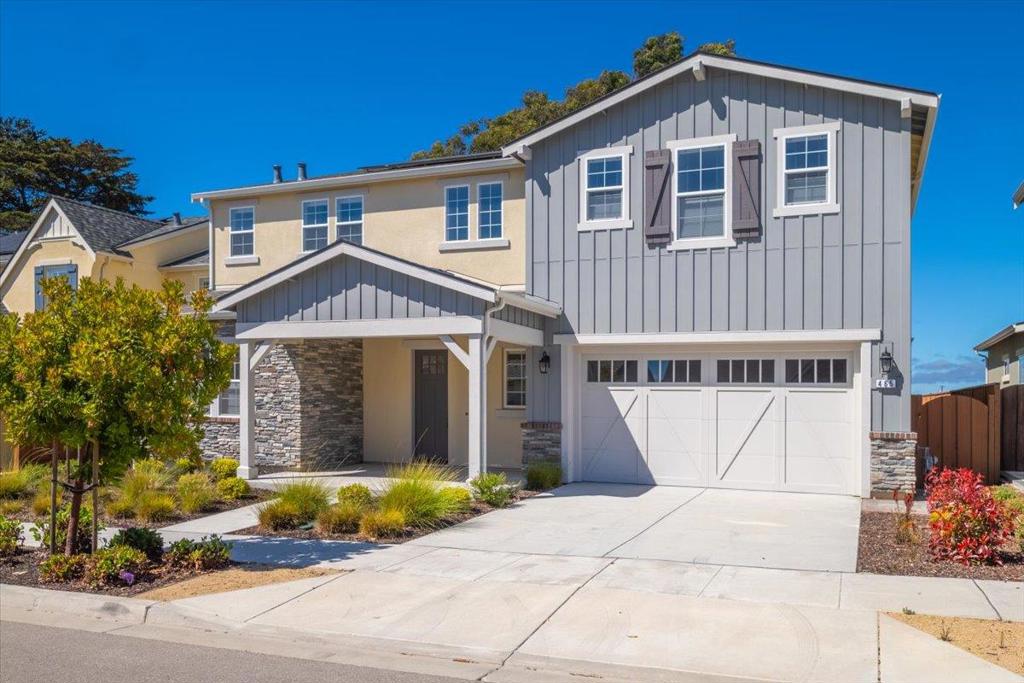 Thoughtfully designed for both comfort and versatility, this spacious Sea Haven residence offers 6 bedrooms, a loft, and a den. The main level includes 3 bedrooms and a den, ideal for multi-generational living, guests, or a home office, while the upstairs features 3 additional bedrooms and a generous loft, perfect for work, play, or relaxation.The home is filled with natural light from morning to evening, enhanced by warm, neutral tones and thoughtfully chosen finishes throughout. The upgraded Maplewood cabinetry, pre-plumbed for A/C and water softener, and other modern touches reflect both quality and care.Step outside to enjoy the backyard, buffered with space and mature trees, offering added privacy. A spacious two-car garage and extended driveway provide ample parking and storage. Conveniently located just minutes from shopping, dining, and Highway 1, with quick access to Monterey, Carmel, and the entire Peninsula, this home is a true coastal retreat with room to grow.