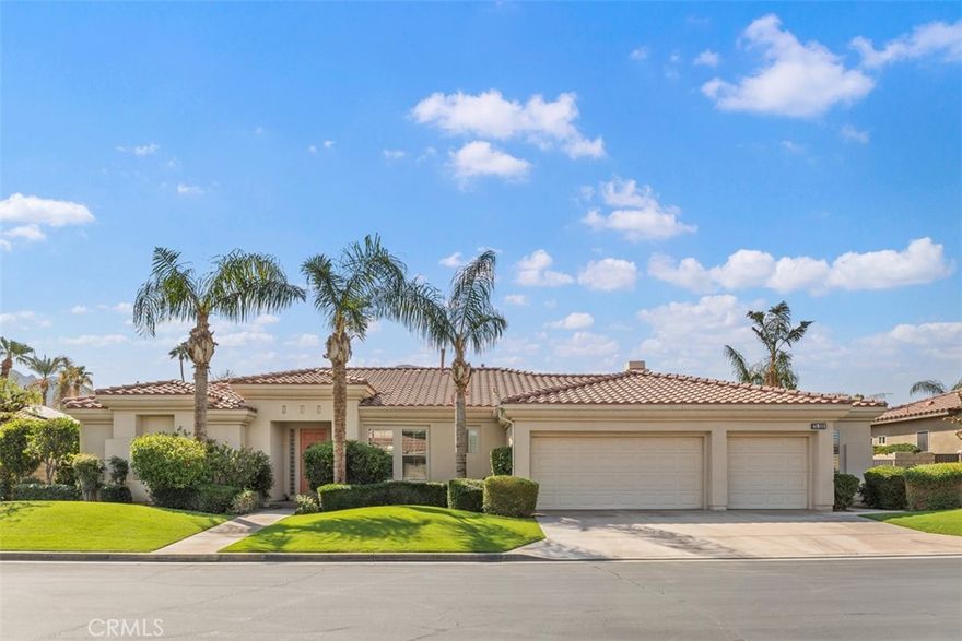 This charming single-story home in the exclusive Sundance Community offers the perfect desert lifestyle. With 3 bedrooms and 3.5 baths, this residence provides an ideal floor plan with the primary suite privately situated on one side and two additional en-suite bedrooms on the other, one of which can easily be converted back to an office.

Entertain with ease in the formal dining and living areas, or opt for casual gatherings in the family room, which seamlessly connects to the kitchen and breakfast nook.

The south-facing backyard is an entertainer's dream, featuring a heated pool and hot tub, perfect for relaxing while enjoying peaceful views of the Eisenhower Peak and Santa Rosa Mountains. The outdoor space is enhanced by newly planted landscaping and fruit trees. 

Adding to the convenience is a spacious 3-car garage, complete with built-in storage and durable epoxy flooring.

Conveniently located in a small, gated community, Sundance offers easy access to the IW Club, tennis tournaments, hotels, and a variety of restaurants. This home is available fully furnished, allowing for a move-in ready experience.