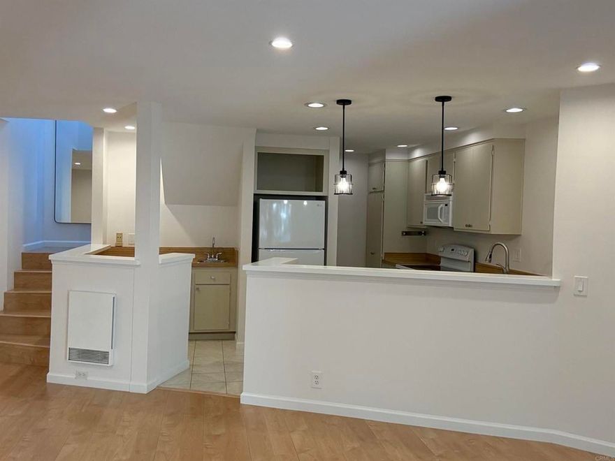Beautifully renovated end-unit townhome in the heart of La Jolla! First time on market for rent! This spacious residence features 2 bedrooms plus an additional room ideal for a home office off of main bedroom. Secondary bedroom with full ensuite bath. Tons of storage space.  Enjoy a bright and open floor plan with modern upgrades throughout. Freshly painted and lots of lightings added. The home offers a rare oversized 2-car garage with plenty of storage. Convenient powder room for your guests on main level next to open living, dinning and kitchen. Conveniently located near shopping, restaurants, movie theaters, Villa La Jolla park, and UCSD. This property combines comfort, style, and unbeatable location.