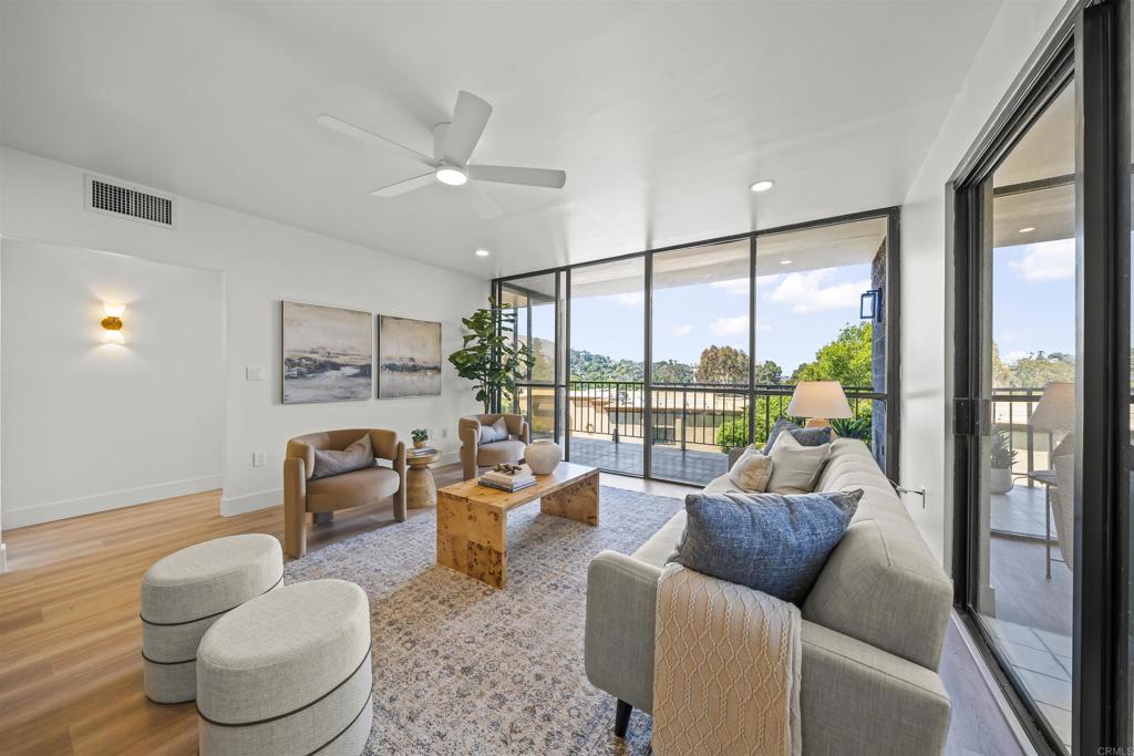 Open house: September 6th and 7th (12pm - 3pm) Call or text me: 619.888.8039 for access, so you can be escorted to the unit. Rare, light-filled corner unit in the prestigious Shore Tower with peek ocean and Soothing natural views of the greenbelt from nearly every room. Recently remodeled, this spacious 2BR/2BA features a brand-new kitchen with modern cabinetry, updated flooring, new light fixtures, and a breezy, neutral color scheme throughout. Floor-to-ceiling sliding doors lead to a private, oversized patio, ideal for indoor-outdoor living. The primary suite includes expansive windows, a walk-in closet, and dual vanities. Enjoy resort-style amenities including pool, spa, tennis courts, gym with sauna, guest suites, and more. One assigned garage space + ample guest parking. Unbeatable location near La Jolla Shores, Village, UCSD, and major freeways. A turnkey opportunity in one of La Jolla’s most desirable high-rise communities.