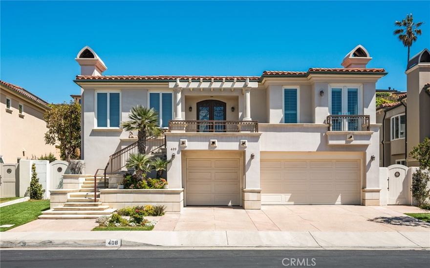 4 bed plus office and huge bonus room.  Welcome to the Riviera Beach Colony Community! Discover this fantastic and coveted South Redondo Beach location with A+ walkability. This exclusive neighborhood of single-family estate homes is located one block to the beach and steps to downtown. Experience the elegance and privacy the moment you enter the gates of the highly sought-after gated community. The home's main level features a warm and welcoming ambiance as you enter a sunlight-filled living room and spacious floor plan with ocean views from the family room, living room and dining room. Also located on the main level is the kitchen and living area with doors that open to a nice rear yard, with built-in bbq area, beautiful water fountain, and great space to enjoy Southern California's indoor-outdoor living. Primary bedroom is located on the main living area and has ocean views. There is an office on the main level as well with view of the rear yard. Additional 3 bedrooms and bonus living area are located on the lower level with the laundry room. Three car garage, great floor plan, one of the best properties in the community. Location, location, location, steps to the beach, bike path, and charming Riviera Village restaurants and shops. Envision your new beginning and discover your new beach lifestyle. Enjoy Southern California 365 days a year! To Live, Live by the Sea!