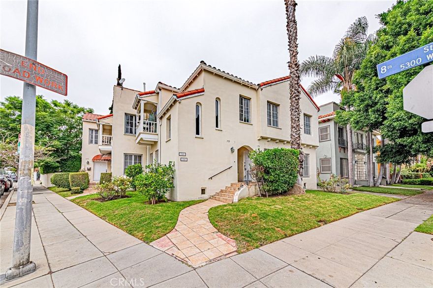 Exceptional Investment Opportunity in Miracle Mile!

Discover this charming Spanish-style fourplex ideally located in the heart of Miracle Mile, just five minutes from the Los Angeles County Museum of Art (LACMA). Enjoy easy access to sunset cocktails, live music, and cultural events at the museum, as well as premier dining and shopping at The Grove and the Original Farmers Market.Positioned on a desirable R4 corner lot within an HPOZ, this property also benefits from its close proximity to the upcoming Purple Line (D Line) Metro extension. Each spacious unit offers two bedrooms plus a versatile bonus/flex room, perfect for a home office or guest space. Every unit includes its own laundry area and separate toilet, providing modern comfort and convenience.

The two lower units are vacant, fully renovated, and move-in ready, while the upper units are tenant-occupied, offering immediate rental income. Whether you’re looking for a turnkey investment or an owner-user opportunity in a vibrant, centrally located neighborhood, 5355 W. 8th Street is a rare find that perfectly blends character, location, and value.