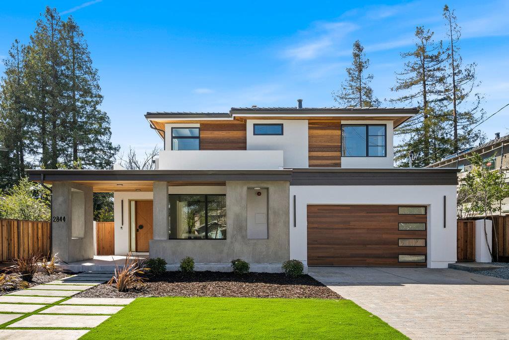 This is a chic and luxurious, modern, new construction home with an attached ADU located in the desirable neighborhood of Midtown, Palo Alto. This newly constructed, two-story Palo Alto home boasts a total of 3,435 sqft of living space, and comes with 4 bedrooms, 3 baths, a laundry room, and an attached 2 car garage in the main property (2,740 sqft), and 1 bedroom + 1 bathroom in the attached ADU (695 sqft). This home boasts 14.5 ft ceilings in the living room coupled with 2 separate skylights, 12.5 ft ceilings in the kitchen, and ample natural light. This luxury home sits on an ample-sized lot of 8,070 which provides a great deal of privacy and space, and is perfect for anyone hoping to plant their feet in this highly-coveted neighborhood in one of the most desirable communities in the Bay Area.