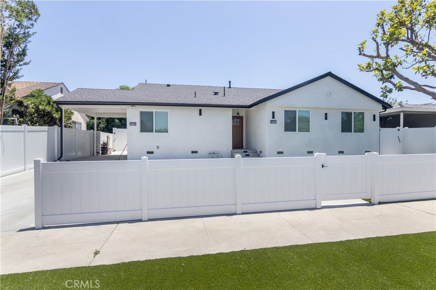 Welcome to this beautifully remodeled single-story home featuring 4 bedrooms, 2 bathrooms, and a private pool, situated on a quiet residential street. Offering 1,584 square feet of thoughtfully updated living space, this home is perfect for tenants seeking modern finishes and comfortable indoor-outdoor living.



Interior highlights include an open-concept layout, recessed lighting, energy-efficient windows, and durable flooring throughout. The upgraded bathrooms feature designer tile, frameless glass enclosures, black matte fixtures, and a large walk-in shower with bench seating. The modern kitchen flows seamlessly into the main living area, ideal for entertaining.



Enjoy the curb appeal of newly installed turf landscaping in the front and back yard, along with a private driveway and covered carport. The backyard boasts a sparkling private pool, perfect for relaxing or hosting guests.