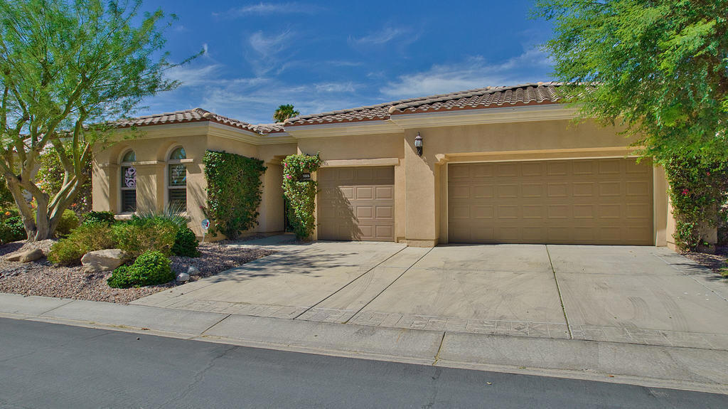 Welcome to 81157 Avenida Sombra, nestled in the highly sought-after Sun City Shadow Hills 55+ community. This stunning seasonal rental is a 3-bedroom home with a private casita and 3.5-bathrooms which offers the perfect blend of luxury and comfort for active adults. The den has a workstation and a pullout queen sofa sleeper for additional sleepers. Step inside to discover a spacious open floor plan with elegant finishes, abundant natural light, and a gourmet kitchen ideal for entertaining. Each bedroom features its own full bathroom, ensuring privacy and convenience for you and your guests.Enjoy resort-style living with your own private pool and spa perfect for relaxing or hosting gatherings under the desert sun. The covered patio and beautifully landscaped backyard create a serene oasis for outdoor living.Sun City Shadow Hills is renowned for its world-class amenities, including two championship golf courses, state-of-the-art fitness centers, tennis and pickleball courts, and a vibrant clubhouse with countless social clubs and activities. Experience the best of Indio living in this exceptional rental home where every day feels like a vacation! Don't miss your chance to join this thriving 55+ community. Schedule your tour today!