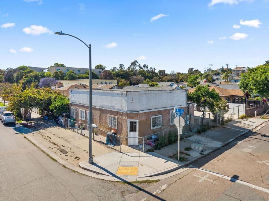 Located in the rapidly developing Grant Hill neighborhood, this duplex presents a compelling value-add opportunity for investors seeking immediate upside and long-term flexibility. The property features a unit mix of one 3-bedroom, 2-bath unit (approximately 750 SF) — currently unoccupied with laundry hookups — and one 2-bedroom, 1-bath unit (approximately 634 SF), with a small additional room which could be turned into an additional bedroom. Each unit is separately metered for gas and electricity, and both benefit from dedicated off-street parking. Situated on a 2,791 SF corner lot and zoned RM-1-1, the site offers potential for additional development, including the possibility of adding an ADU. A rare basement provides extra storage utility, and the compact footprint of the existing 1,384 SF structure leaves room for future reconfiguration or expansion. This is an ideal acquisition for investors looking to reposition a well-located asset in a high-demand rental submarket near Downtown San Diego.