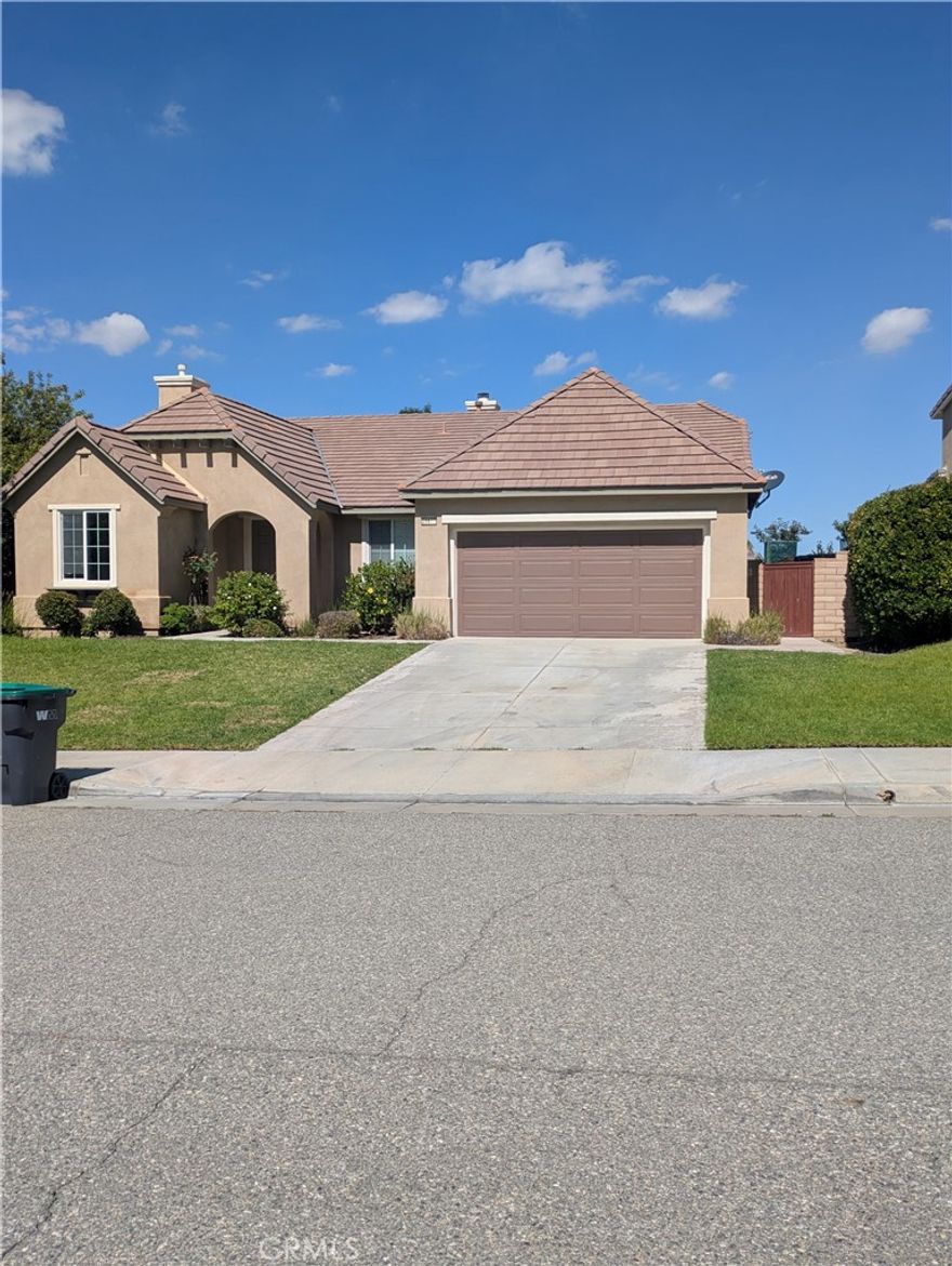 Extremely well maintained 4-bedroom 3.5 bathroom plus office. Gardener included! Formal combined dining/living area with fireplace. Kitchen has island, granite, stainless appliances, upgraded cabinets and is open to family room with fireplace.There is also an eating area in the kitchen. Fully landscaped front and rear with hardscape back patio. Desirable single level with 2-car garage. New LVP flooring throughout. New interior paint. Excellent location near freeway access, schools, shopping. One year lease. Pets considered with additional deposit. Available immediately.