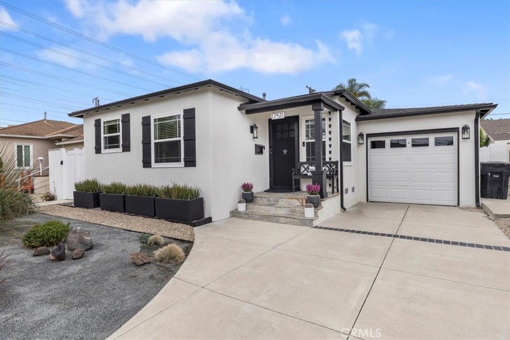 Looking for a gorgeous remodeled home with a yard ? Here you go with a razor sharp 3 bedroom 2 bath (1+3/4) home on a beautifully landscaped lot - pull up out front and you see the drought resistant landscaping and the attractive home - step up on the cozy front porch and into the comfortable living room - travertine floors, crown molding, ceiling fan and a dining area - super nice gourmet remolded kitchen with lots of cabinets, stainless steel appliances (Viking range hood with cooktop), granite counters, travertine floors and more for the chef in the family - two bedrooms with vinyl plank floors, mirror closet doors and a ceiling fan - down the hallway to the incredible private primary bedroom with engineered hardwood floors and bath - you are greeted by soaring ceilings, a spacious room, huge walk in closet, direct backyard access and a nice 3/4 bath - upgrades include
AC, forced air heating, newer dual pane windows, no pop corn, shutters, newer roof (2022 verify) and more - parking in the driveway - single attached garage - awesome private back yard with covered dome patio to relax on plus lawn area all for outdoor enjoyment - convenient to award winning schools + shopping + restaurant's + medical + parks + shopping + freeway access - fantastic opportunity to get in the neighborhood in a home you can be proud of - what are you waiting for ?