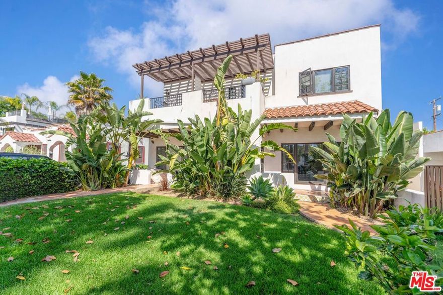 Proudly presenting a beautiful and charming Spanish duplex in a beautiful tranquil street in desirable West Hollywood.  One of the units is a spacious townhome style 3bed/3bath with an open floorplan for a nice flow from living room to dining room to kitchen. The single level 2bed/2bath unit is also very spacious with an open flow from living room to dining room and kitchen. Both units have access to the charming front and back yard. Both beautiful units have washer/dryer hookups, central A/C, tankless water heater. This is a great property for owner user with income from the other unit or investment property. Walking distance to shops, cafes, restaurants, four major grocery stores, and the West Hollywood Gateway shopping mall.