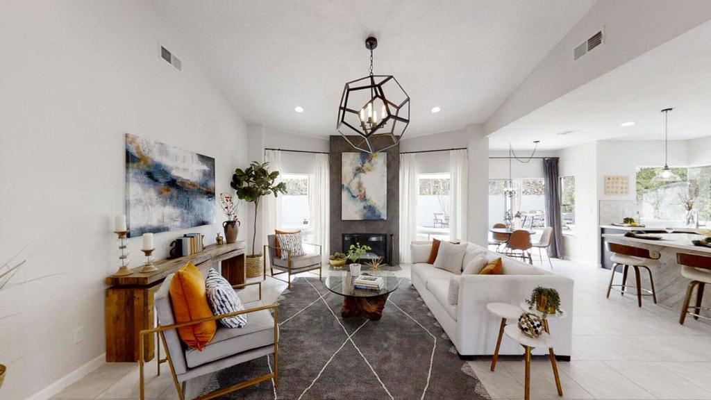 Lovely turn-key furnished 3BR/2.5BA Pool/Spa home available for Seasonal Rental w/Golf Cart, available now in the gated community of Whitehawk. Close to shopping, restaurants, EOS Fitness Center, with a private entrance to Woodhaven Country Club, Clubhouse, and Golf Course! Call Listing Agent for availability.
