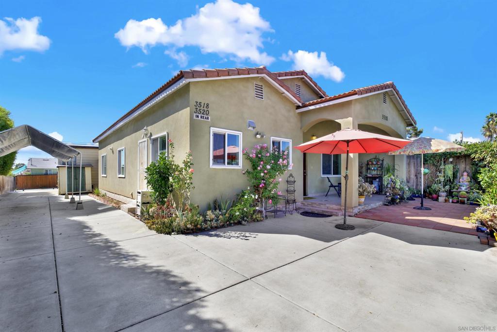 Step into opportunity with this centrally located duplex offering both stability and upside. The front home was fully remodeled in 2016 with thoughtful updates and improvements, creating a comfortable and turnkey living space. Behind it, the second unit has never been vacant, providing consistent rental income with strong tenant demand. With its mixed-use zoning, the property isn’t limited to its current use. Investors and savvy buyers looking to offset their mortgage with rental income, can explore options to add another residential unit, reposition the site for commercial or mixed-use development, or simply bring rents up to market for immediate gains. Its location along Euclid Avenue offers excellent accessibility to freeways, San Diego State University, and surrounding neighborhoods, ensuring ongoing demand for both residential and commercial uses. This is a rare chance to secure dependable income today with the flexibility to unlock even greater long-term potential. 3518-3520 Euclid Ave. is a unique and rare real-estate opportunity you won't want to miss.