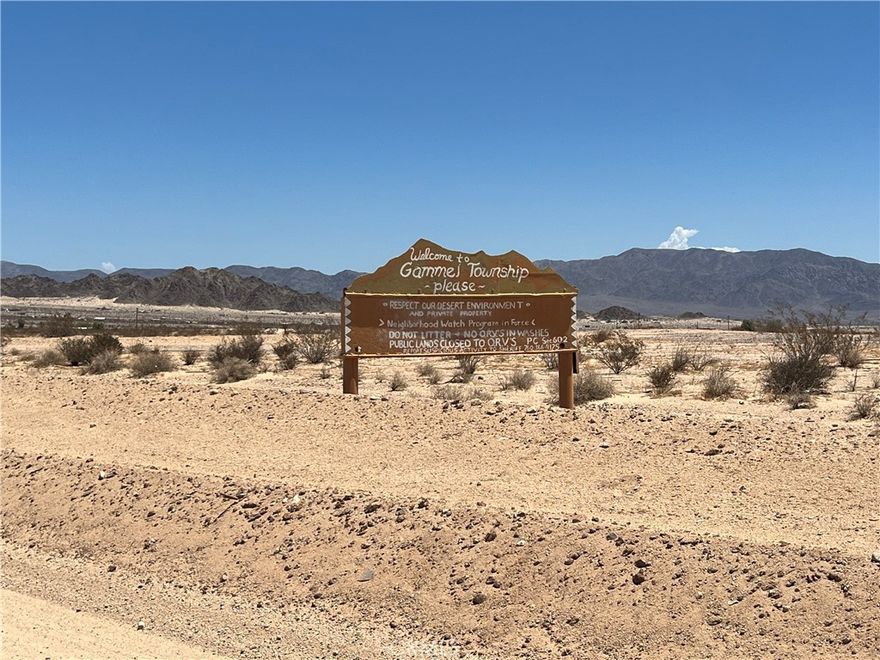 5 buildable acres in Wonder Valley... the final frontier in the high desert. This land is surrounded by hundreds of acres of government owned land. Electric utilities are close. Water will require a well... about $32K.



Incredible night skies, wide-open desert views and seclusion. The property is minutes away from The Palms restaurant and a quick drive to downtown 29 Palms and JT National Park. Rural, private, out-of-the way and just minutes from the most sought after high-desert attractions. 



Buyer to do due diligence on utilities, zoning, and suitability for buyer's needs. Also available to purchase is adjacent 5 acre lot, APN: 0626151240000