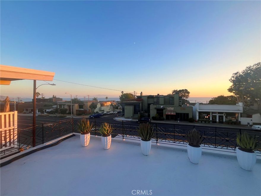 WELCOME TO THIS 3 BEDROOM PENTHOUSE OFFERS PANORAMIC VIEWS OF THE OCEAN FROM THE 800SQFT DECK. This 3 bedroom penthouse has been completely remodeled with unique glass tiles and natural stones. New flooring, sliders and window coverings were also recently installed. Recessed lighting throughout the whole penthouse, fresh paint and has Central A/C. The kitchen is decked out with all stainless steel appliances, quarts counter tops, and marble flooring. Disappearing sliding doors in the living room that face the ocean and open up into a private balcony. Built in glass shelving and faux fireplace to set the mood. Two masters that both open up to a 800 sqft deck with panoramic views of ocean all the way down to main beach. The third bedroom is perfect as a kids room, guest room, office, library, etc.. There is a laundry closet with washer and dryer (provided upon request). Two designated parking spots.