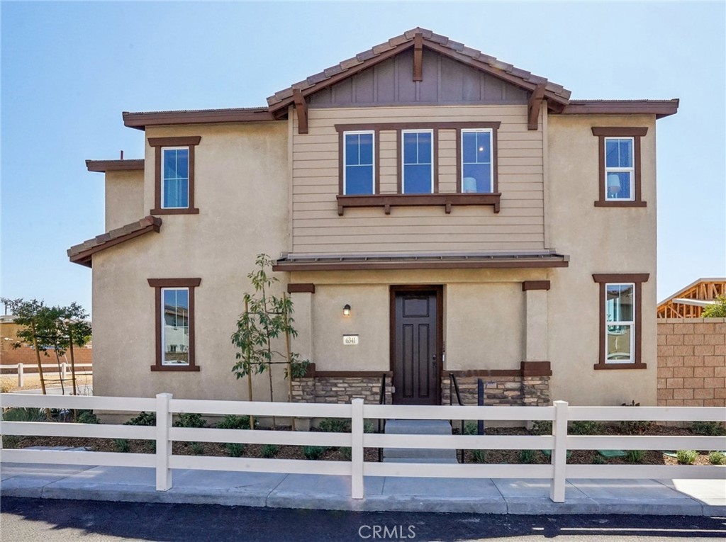 NEW CONSTRUCTION - SINGLE-FAMILY HOMES – NEW COMMUNITY! Welcome to Rosewood at Sierra Vista – a brand, new collection of beautiful, single-family, detached, two-story homes with floor plans ranging from 1650 sq. ft to 1914 sq. ft in a gated community in Fontana, featuring a community pool and play lot. This Residence 1805 offers 4 bedrooms, 2.5 baths and a spacious loft on the second floor! You’ll feel an instant WOW as you open the front door and step into an airy, open-concept Great Room, Dining and Kitchen space that lends to endless entertaining and enjoyment. The gourmet Kitchen features quartz counter tops, premier stainless-steel appliances, stainless-steel sink and beautiful island for extra seating and meal prep, and tons of cabinet and counter top space. On the second level, you’re greeted by a spacious loft, perfect for lounging, study or play, and three, additional, large bedrooms and secondary bath with dual sinks. The expansive and luxurious Primary Suite features a large Primary Bathroom complete with dual-sink vanity with stone counters, walk-in shower and extra-large walk-in closet. The nicely-sized back yard is perfect for relaxing and entertaining and is right sized for easy maintenance and enjoyment. Among the features and finishes, homeowners will appreciate the unparalleled peace of mind in owning America’s Smart Home, Home is Connected. The Home is Connected package offers devices all conveniently controlled through one application to stay connected to home around the clock.