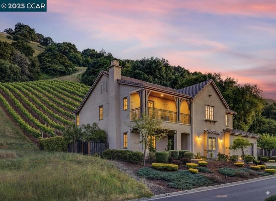 Luxurious Custom Estate in Exclusive Norris Canyon Estates This stunning SummerHill-built estate sits on 1.3 private acres at the end of a quiet cul-de-sac, surrounded by 250+ mature trees and offering unobstructed views of rolling hills and Mount Diablo — a true private retreat. The elegant two-story floor plan features 5 bedrooms and 3.5 baths, including a main-level bedroom and half bath (with potential for conversion to a full bath). The chef’s kitchen is equipped with high-end Viking appliances, an oversized island, and a walk-in pantry, opening seamlessly to the expansive family room — perfect for entertaining. Additional highlights include a formal living room, mudroom with ample storage, and a 3-car tandem garage. The generous lot offers space and potential for an ADU, pool, or infinity-edge addition. A scenic ravine along the north side enhances the dramatic, resort-like views, while the surrounding landscape draws frequent visits from deer, owls, and foxes. Experience the perfect blend of luxury, privacy, and natural beauty in one of San Ramon’s most prestigious gated communities. Don’t miss this exceptional opportunity!