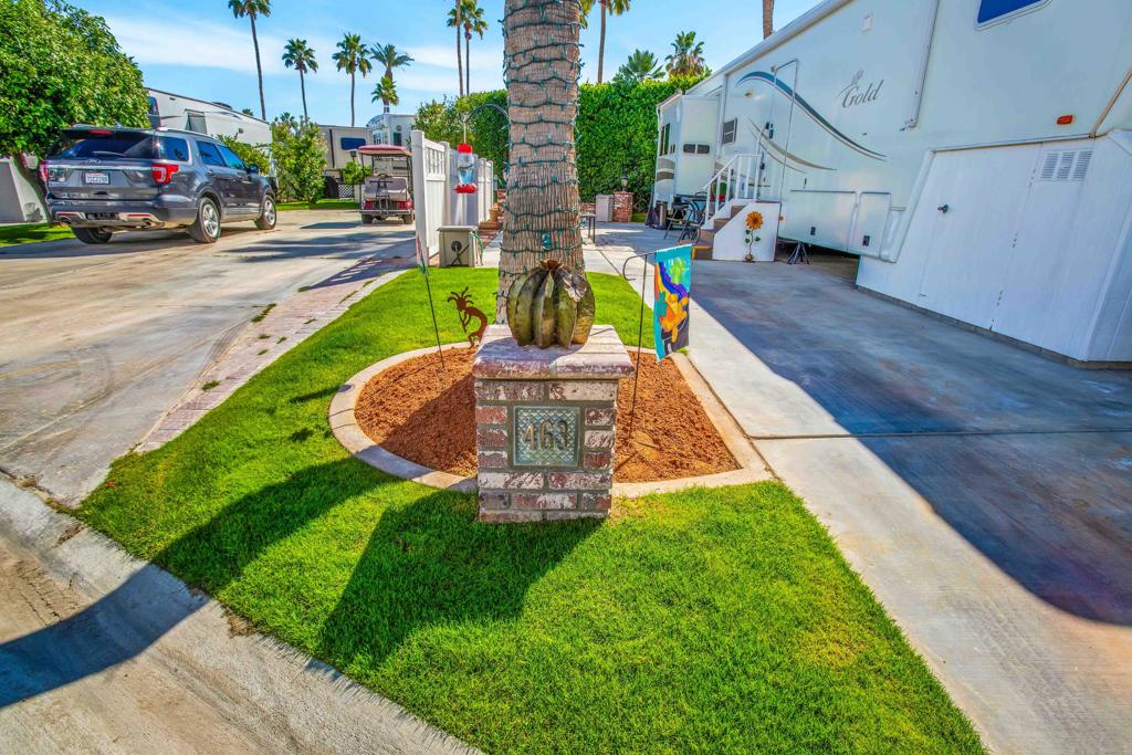 LOT ONLY. Located near the La Palma Clubhouse and resort entry/exit, this lot offers unparalleled convenience. With mature hedging to the rear for added privacy, this lot has been extended to provide ample outdoor living space. Outdoor Resorts Palm Springs is a guard gated resort that sits on 137 beautifully landscaped acres with 27 holes of executive golf, 10 tennis courts, 13 pickleball courts, 8 swimming pools, a fully equipped fitness center, beauty salon/barber shop, full-service restaurant, convenience store, two club houses, activities, special events and so much more.